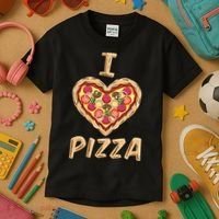 I Love Pizza for Pizza Lover Kids T-Shirt thumb 3