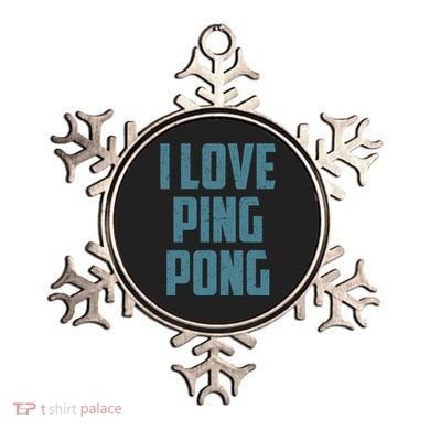 I Love Ping Pong Table Tennis Player Quote Ornament