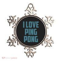 I Love Ping Pong Table Tennis Player Quote Ornament thumb 0