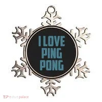 I Love Ping Pong Table Tennis Player Quote Ornament thumb 0