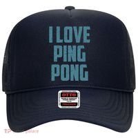I Love Ping Pong Table Tennis Player Quote Hat thumb 0