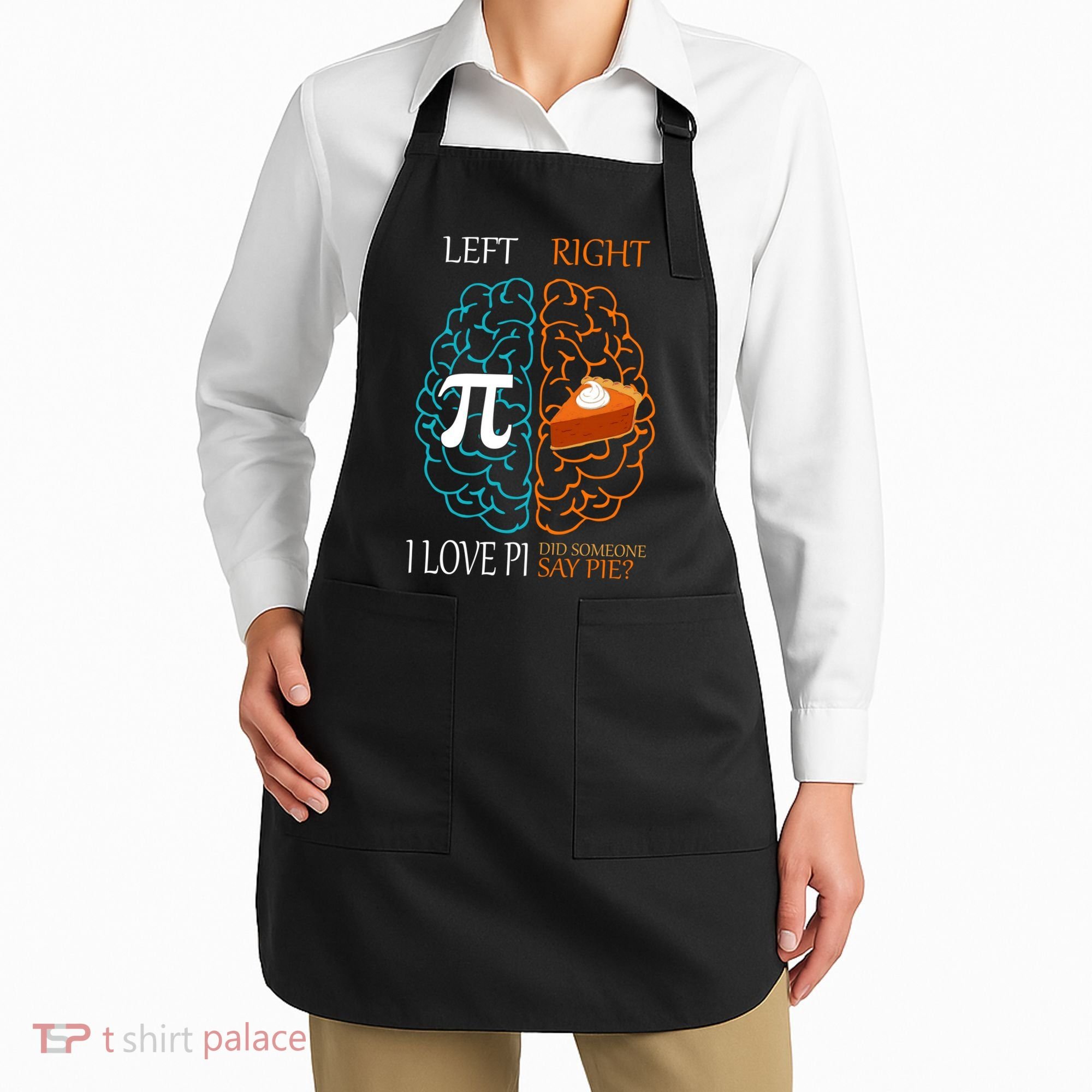 I Love Pie Funny Brain Apron