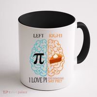 I Love Pie Funny Brain Coffee Mug thumb 1