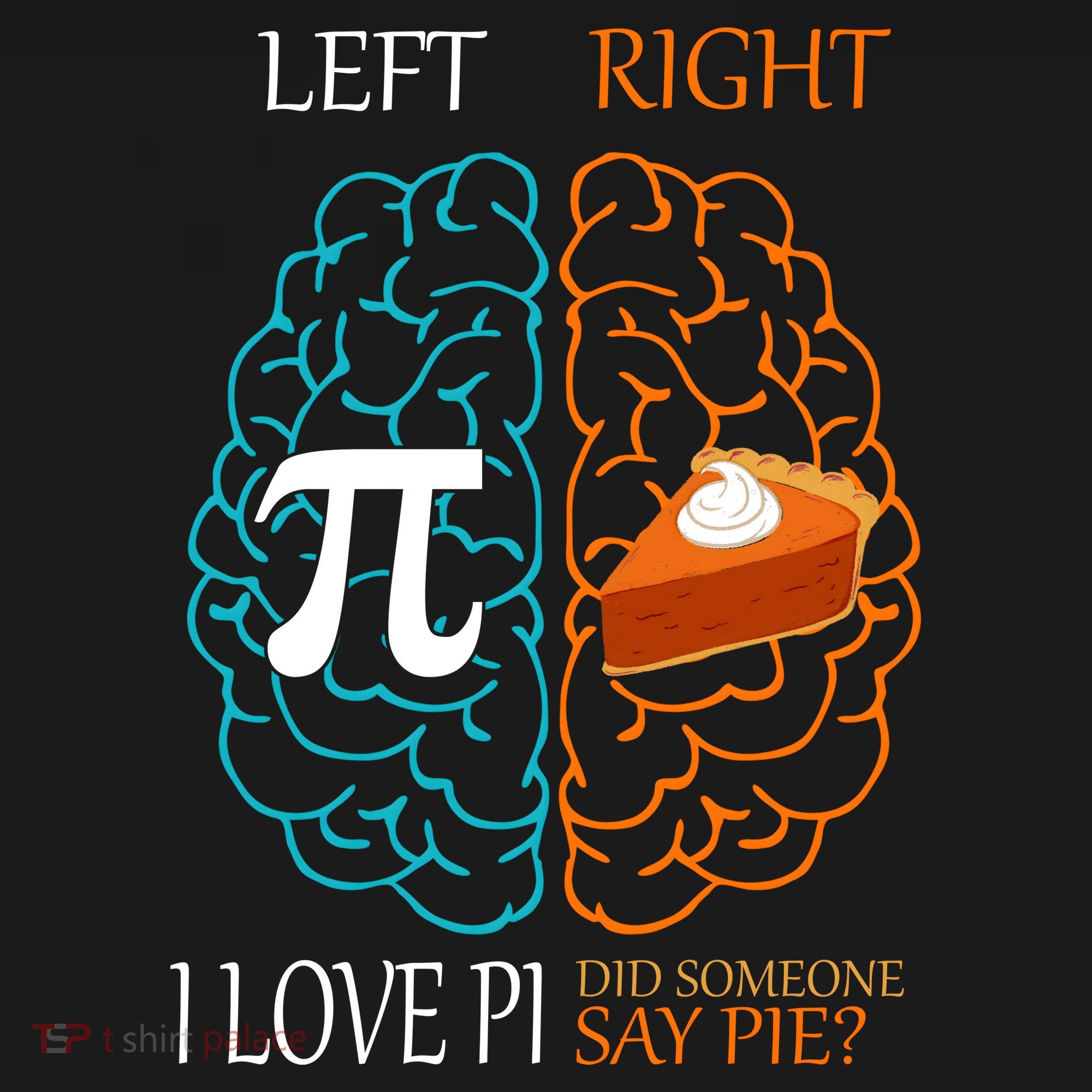 I Love Pie Funny Brain Polo