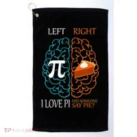 I Love Pie Funny Brain Golf Towel thumb 0