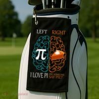 I Love Pie Funny Brain Golf Towel thumb 2