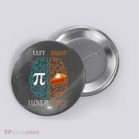 I Love Pie Funny Brain Button thumb 0