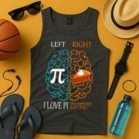 I Love Pie Funny Brain Tank Top thumb 4