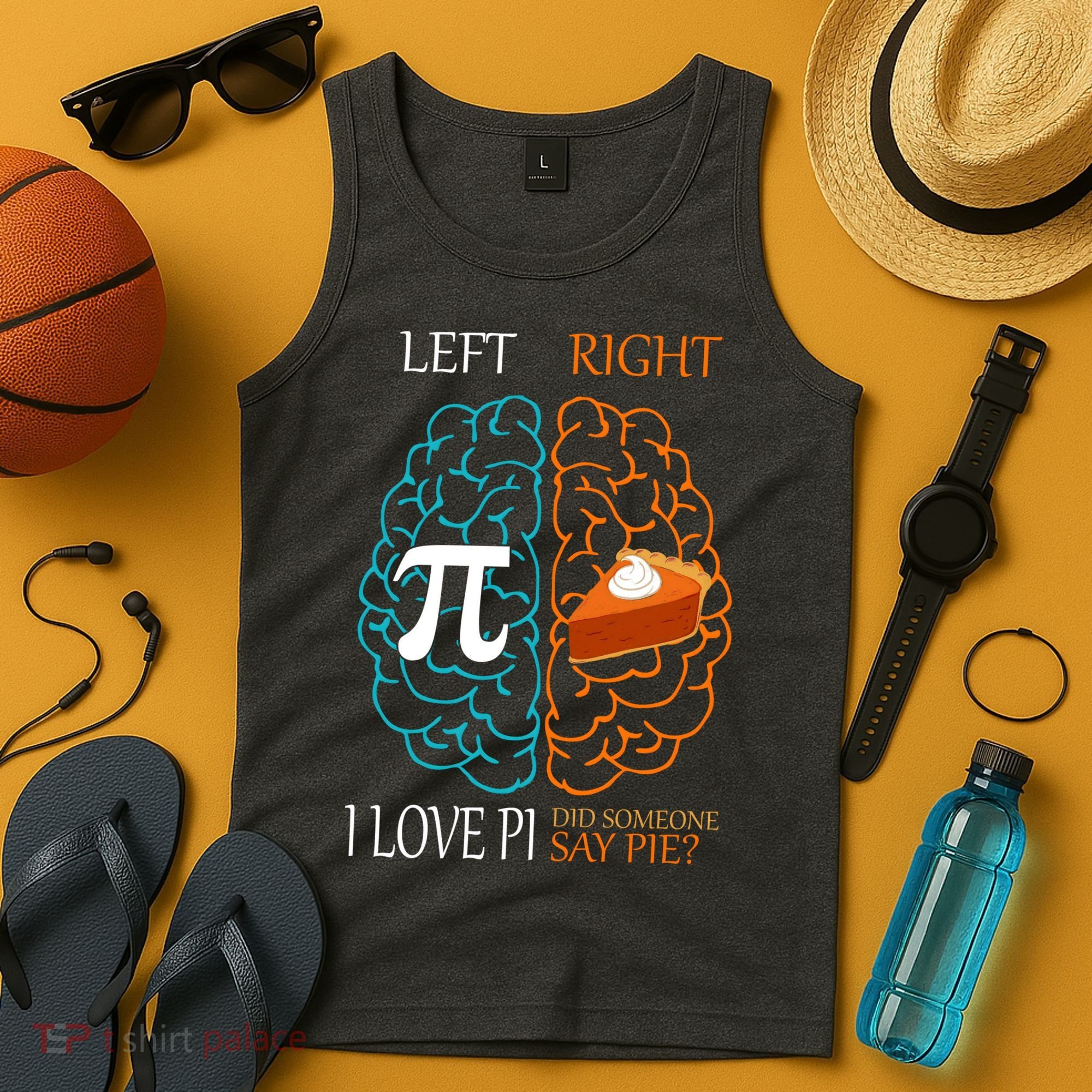 I Love Pie Funny Brain Tank Top