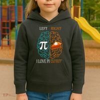 I Love Pie Funny Brain Kids Hoodie thumb 3