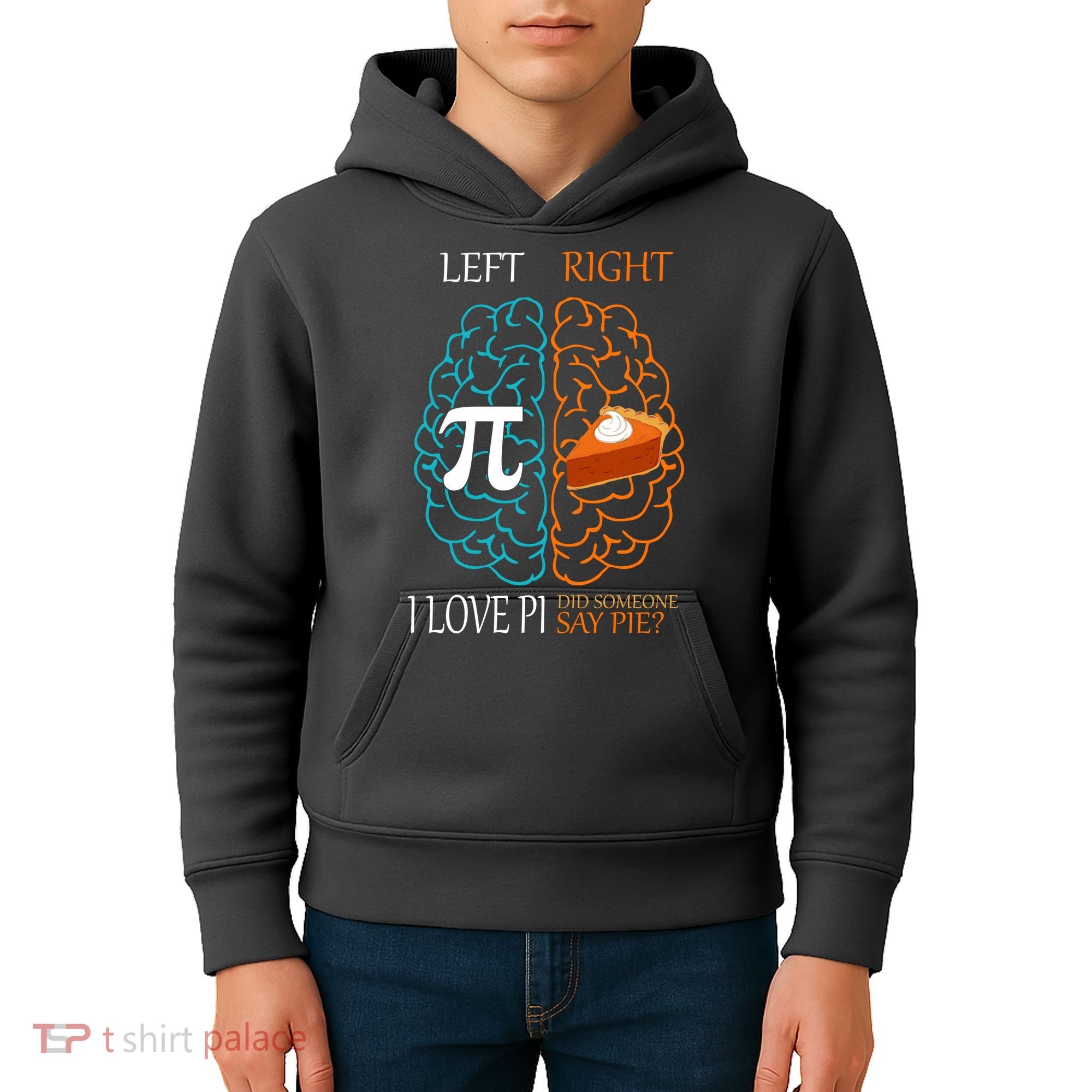 I Love Pie Funny Brain Kids Hoodie