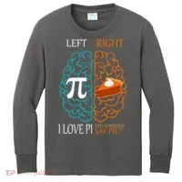 I Love Pie Funny Brain Kids Long Sleeve Shirt thumb 0