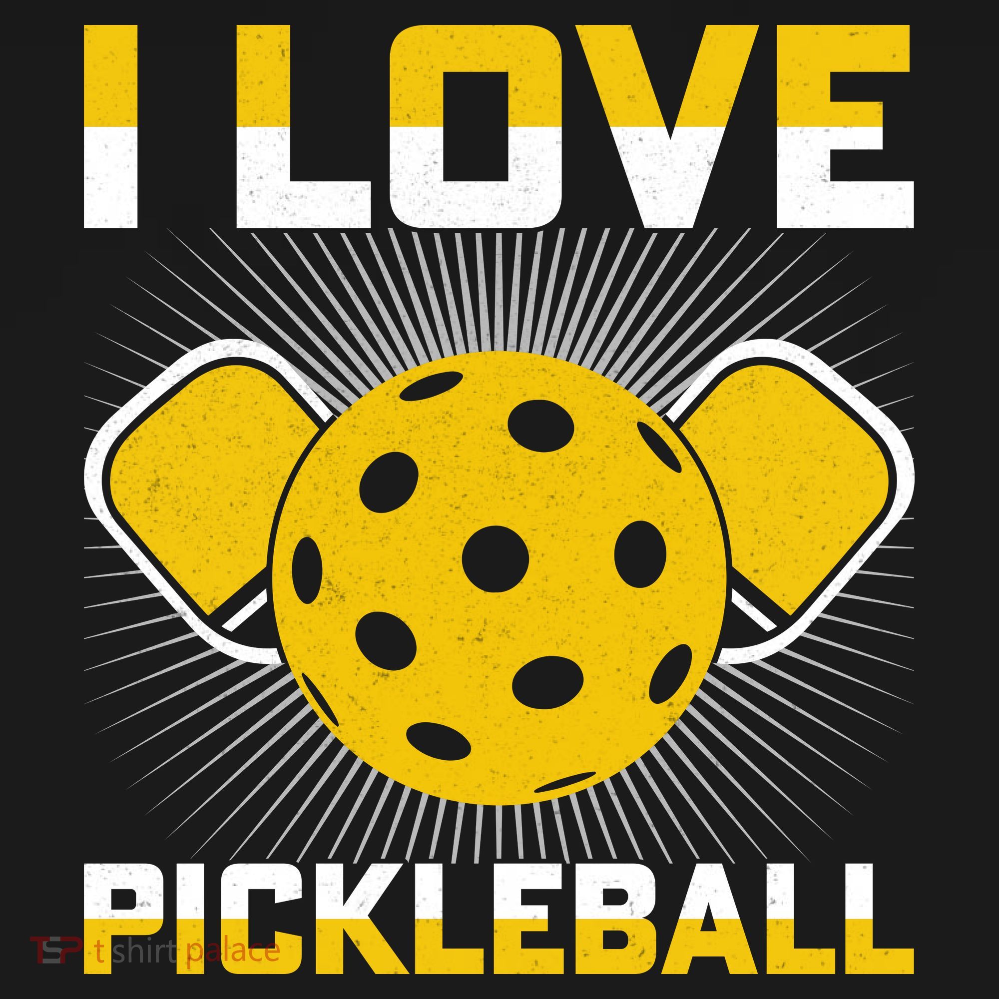 I Love Pickleball Paddle Bucket Hat