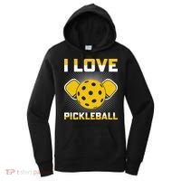 I Love Pickleball Paddle Women's Hoodie thumb 0