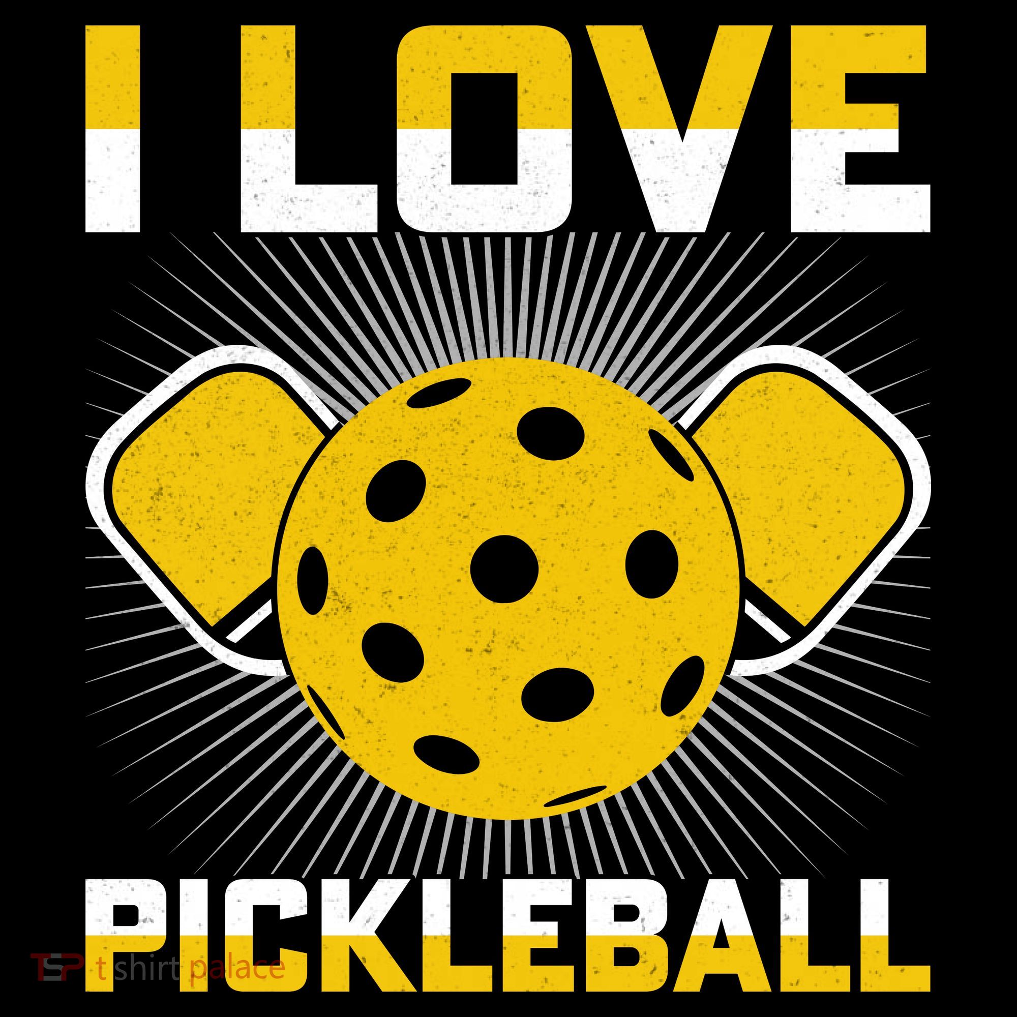 I Love Pickleball Paddle Women's Hoodie