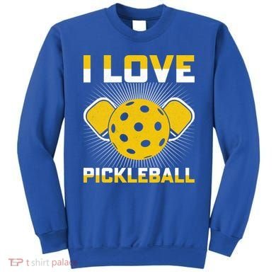 I Love Pickleball Paddle Sweatshirt