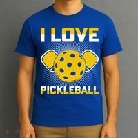 I Love Pickleball Paddle T-Shirt thumb 3