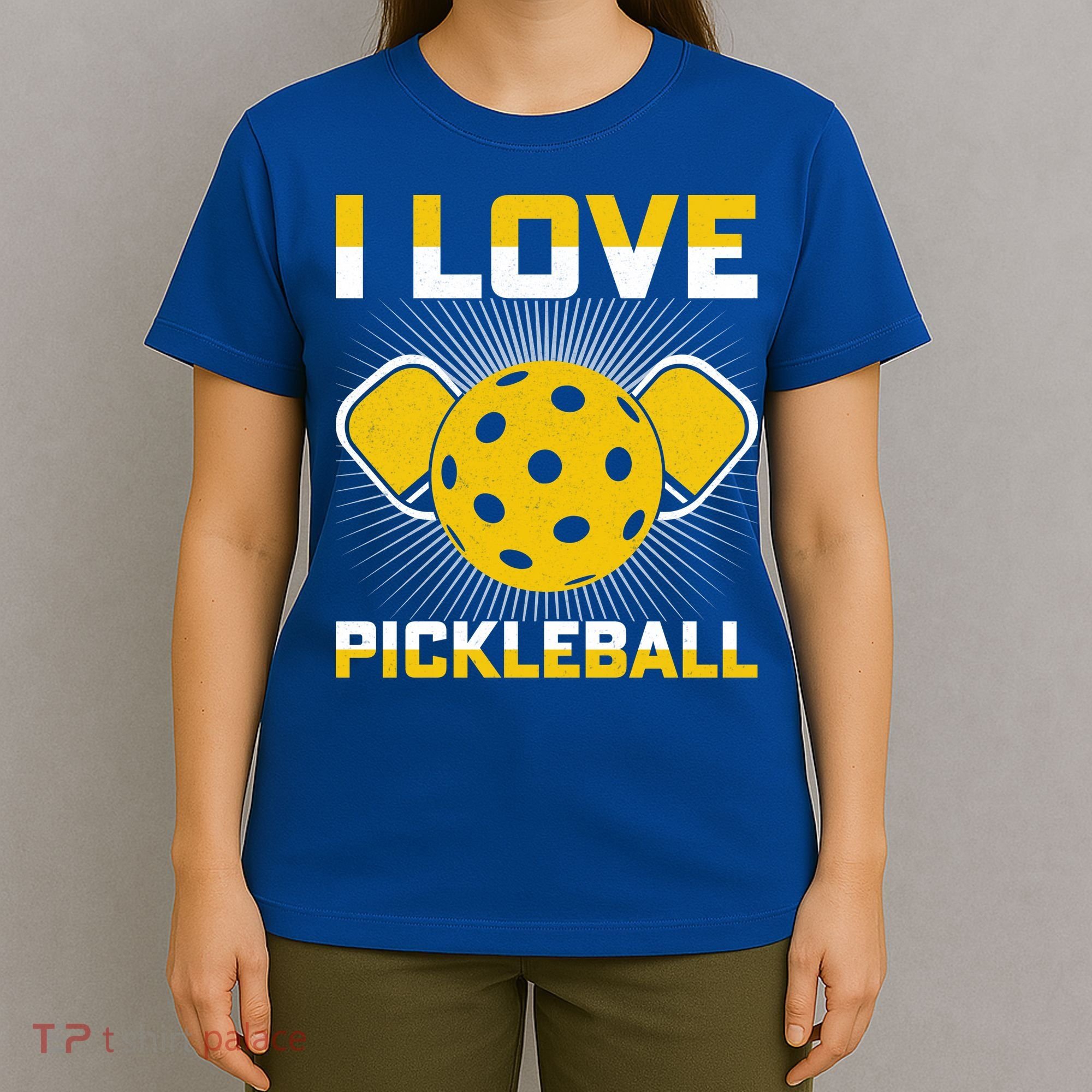 I Love Pickleball Paddle T-Shirt