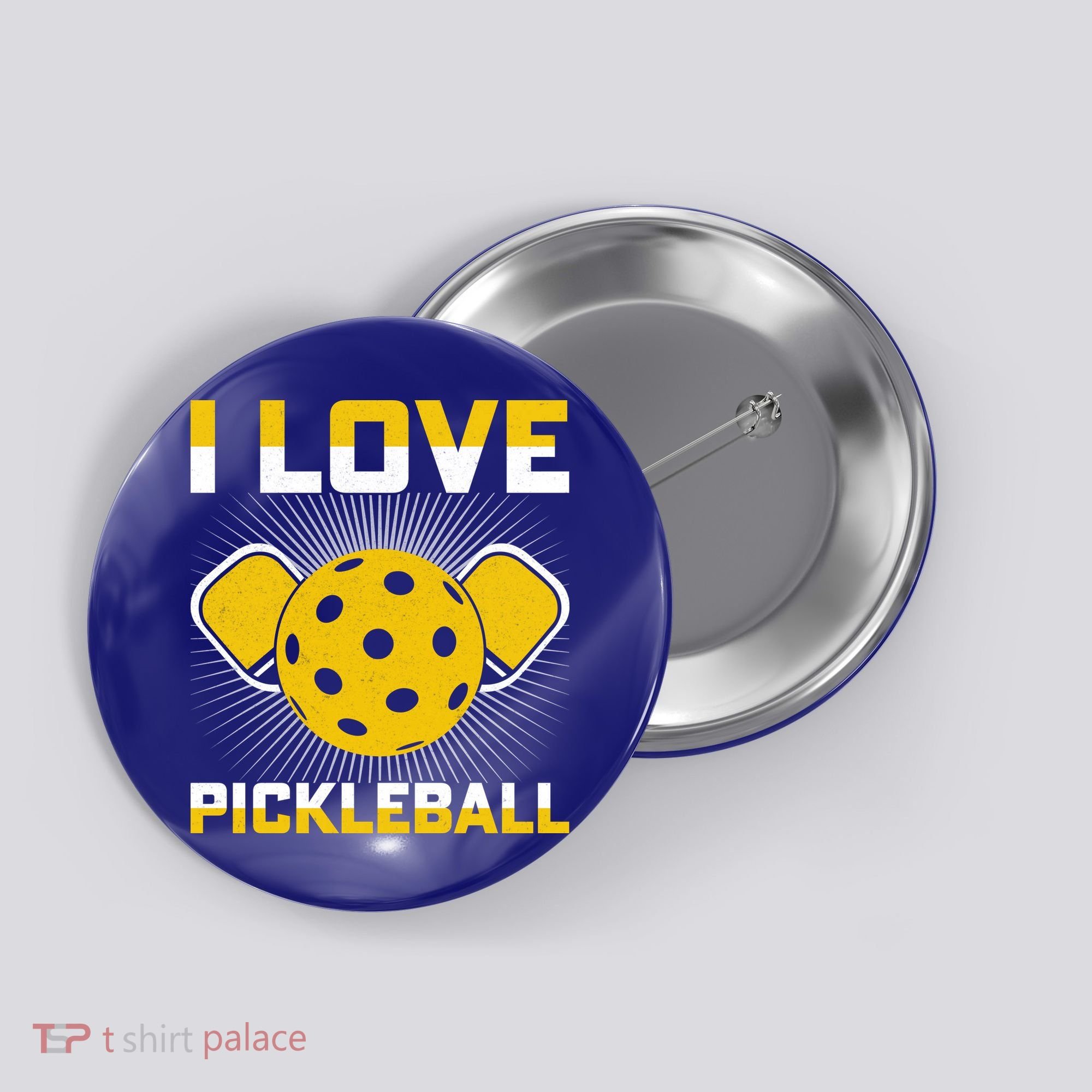 I Love Pickleball Paddle Button
