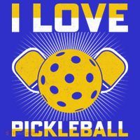 I Love Pickleball Paddle Button thumb 1