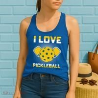 I Love Pickleball Paddle Women's Tank Top thumb 2