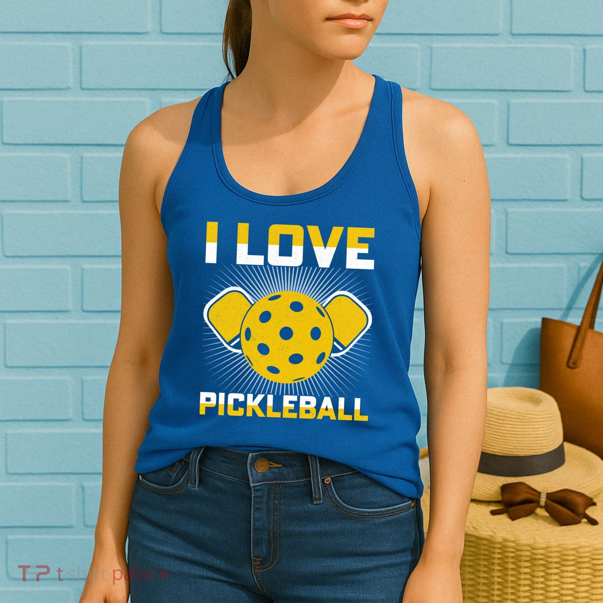 I Love Pickleball Paddle Women's Tank Top