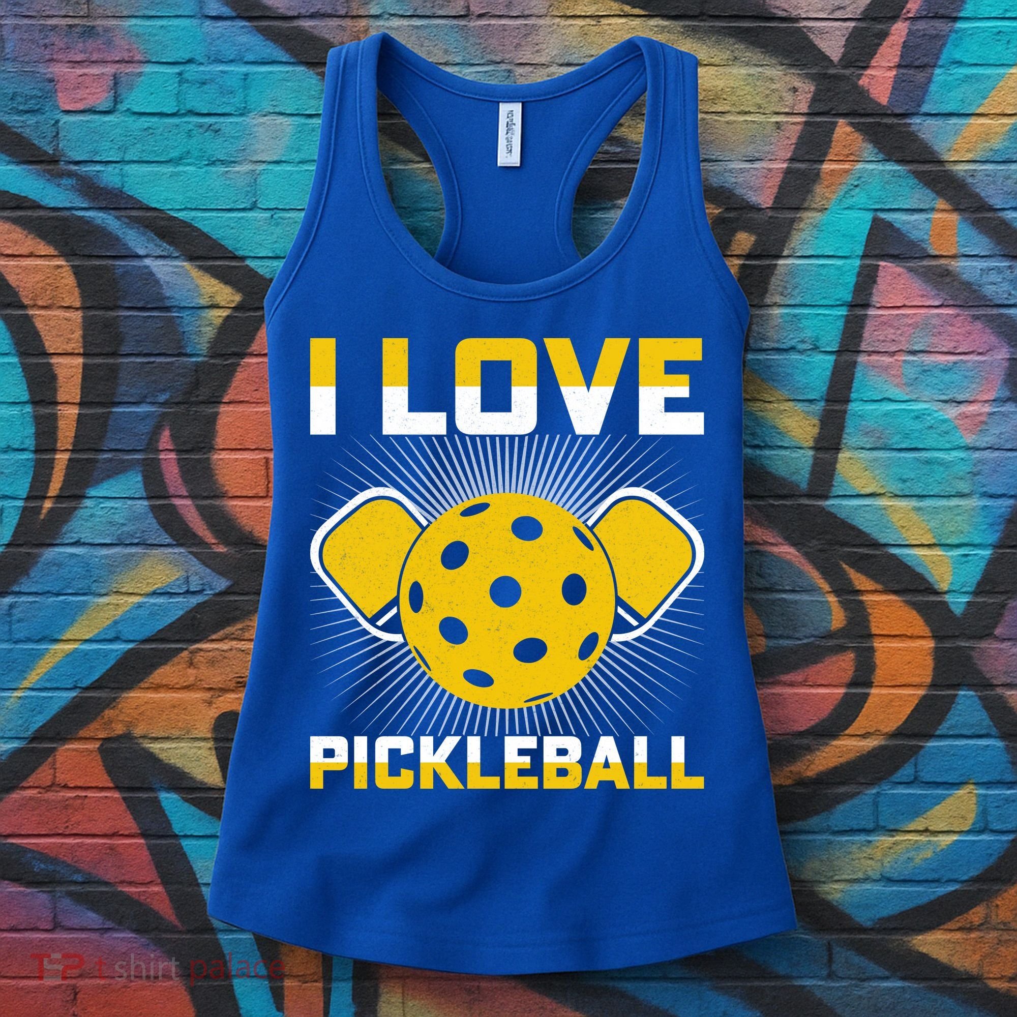 I Love Pickleball Paddle Women's Tank Top