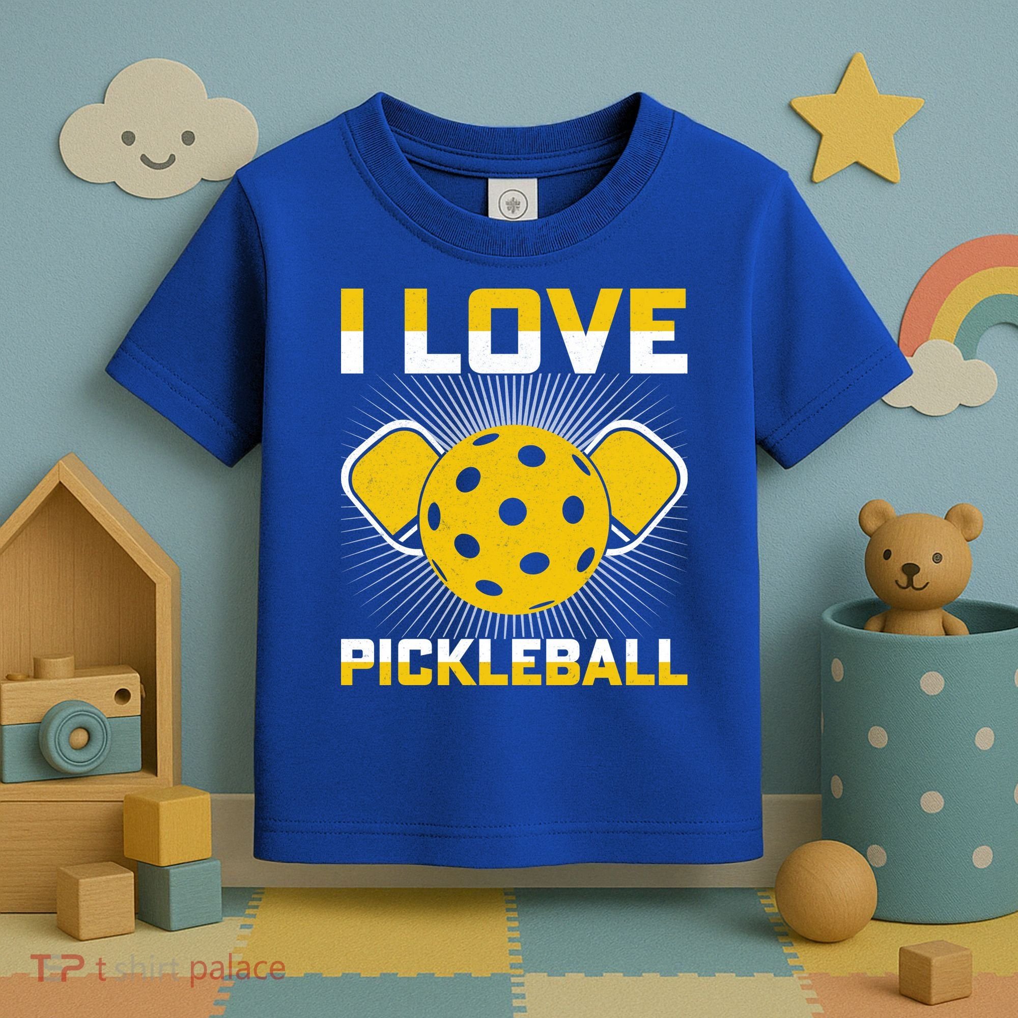 I Love Pickleball Paddle Toddler T-Shirt