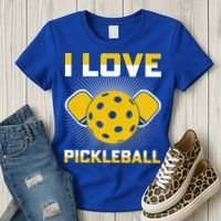 I Love Pickleball Paddle Women's T-Shirt thumb 3