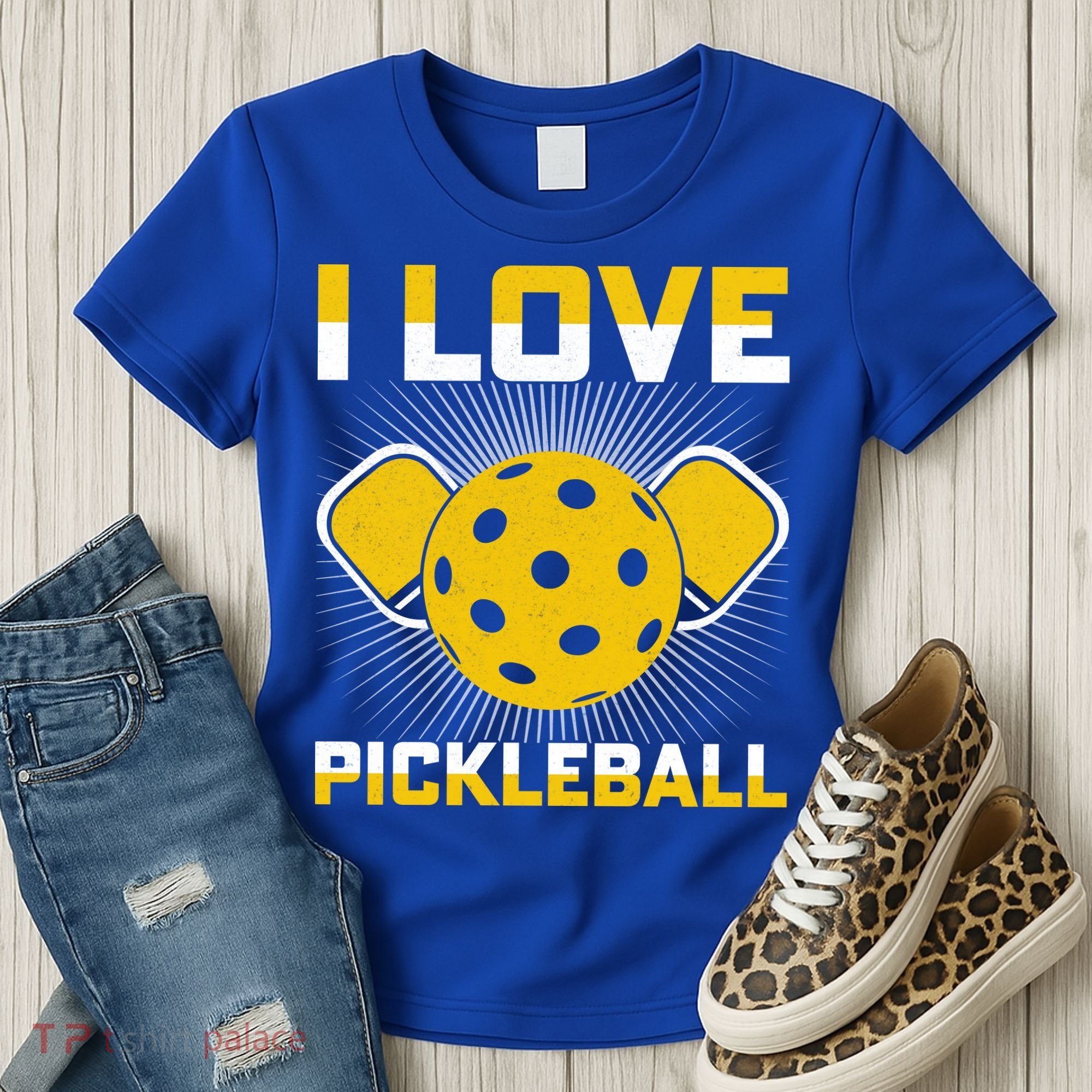 I Love Pickleball Paddle Women's T-Shirt
