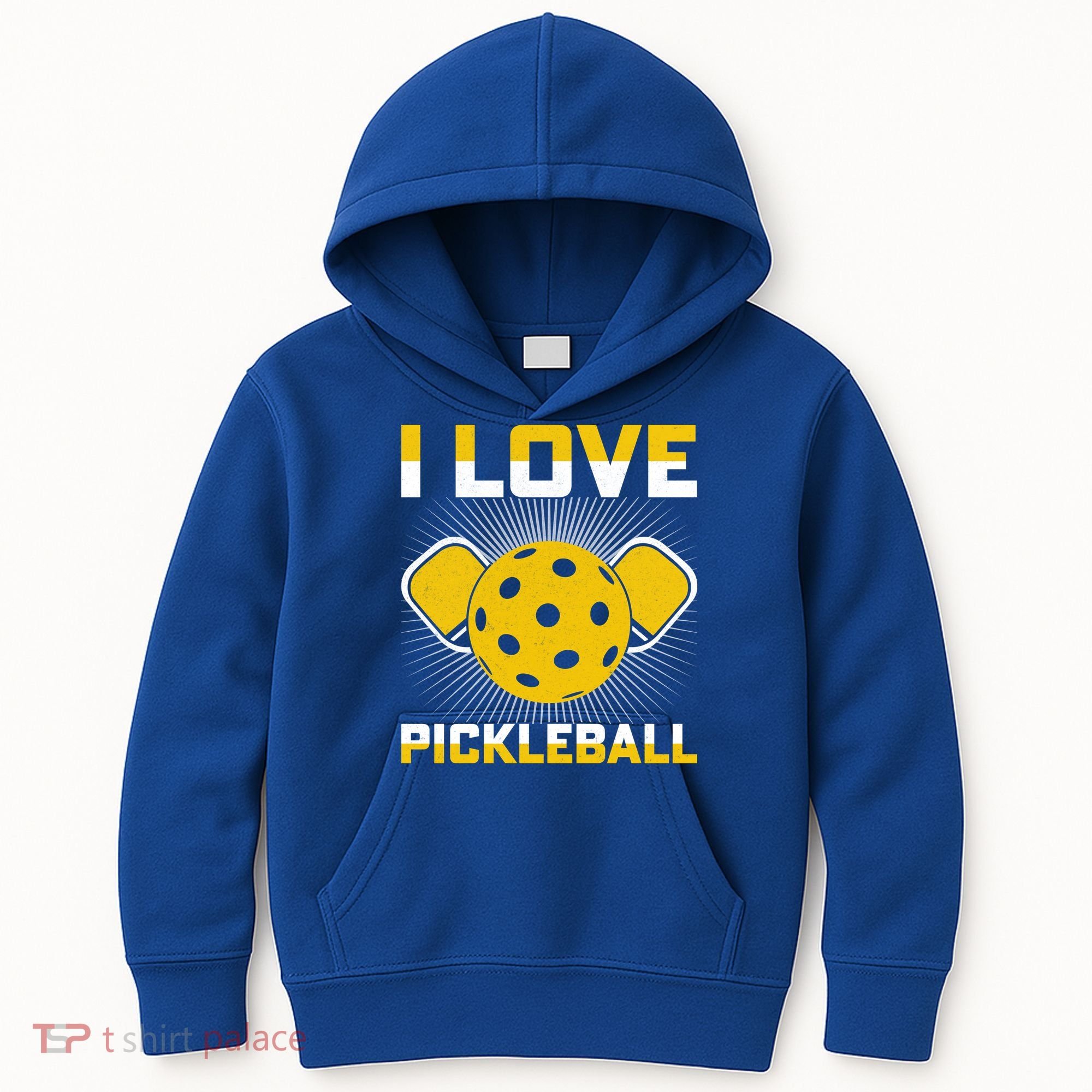 I Love Pickleball Paddle Kids Hoodie