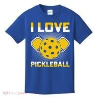 I Love Pickleball Paddle Kids T-Shirt thumb 0