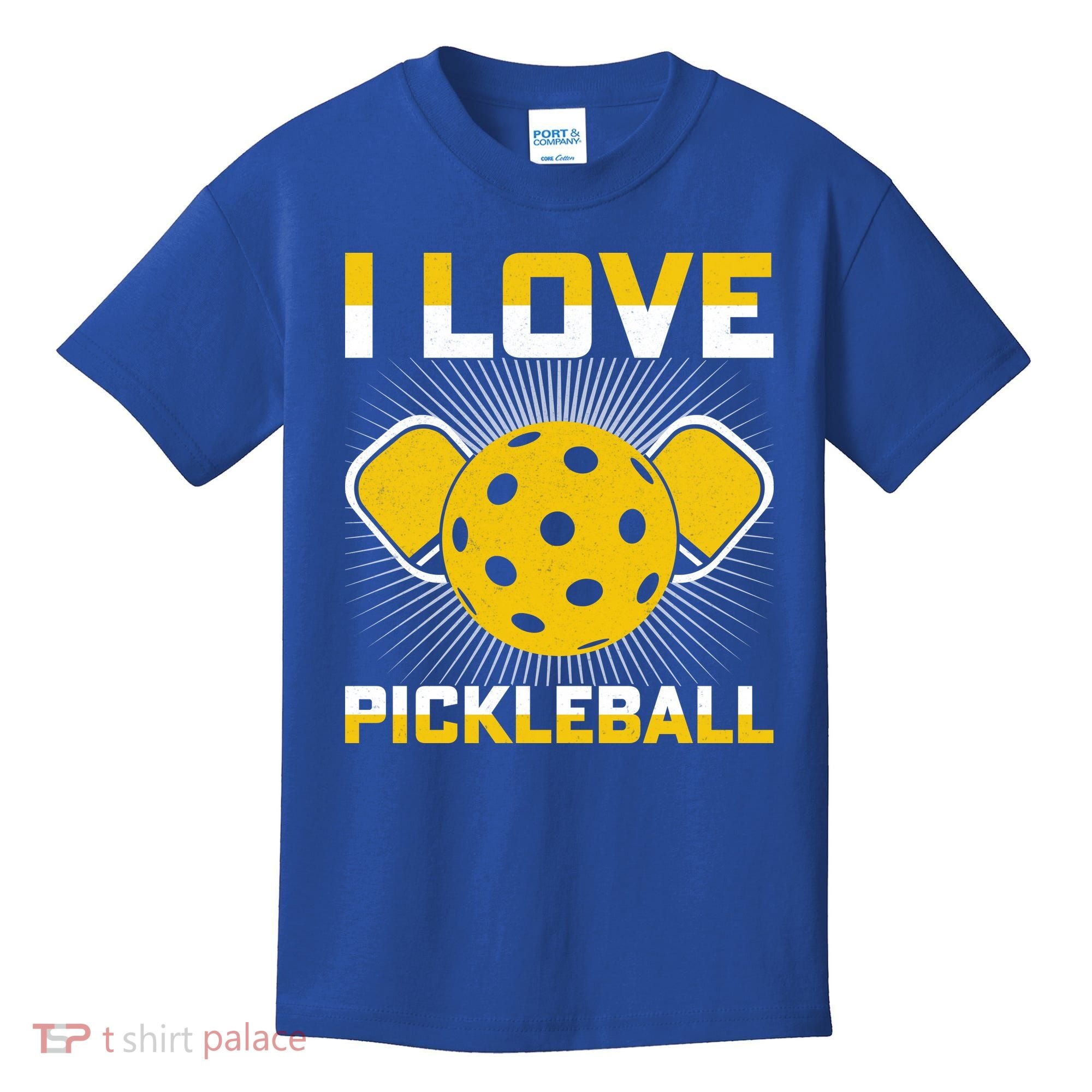 I Love Pickleball Paddle Kids T-Shirt