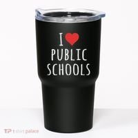 I Love Public Schools Tumbler thumb 0