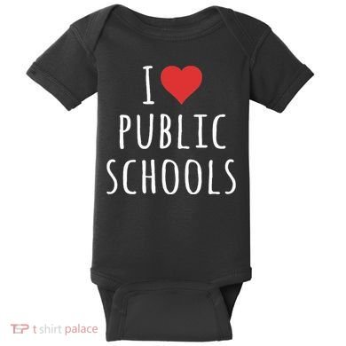 I Love Public Schools Baby Bodysuit