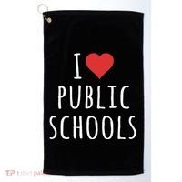 I Love Public Schools Golf Towel thumb 0