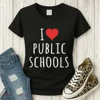I Love Public Schools Women's T-Shirt thumb 3