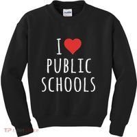 I Love Public Schools Kids Sweatshirt thumb 0