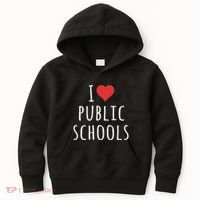 I Love Public Schools Kids Hoodie thumb 0