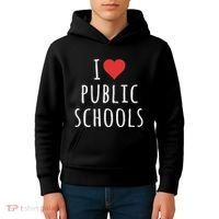 I Love Public Schools Kids Hoodie thumb 4