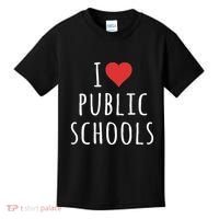 I Love Public Schools Kids T-Shirt thumb 0