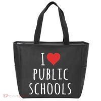 I Love Public Schools Tote Bag thumb 0