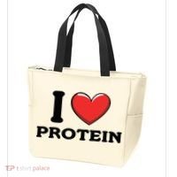 I Love Protein Funny Gym Workout Tote Bag thumb 3