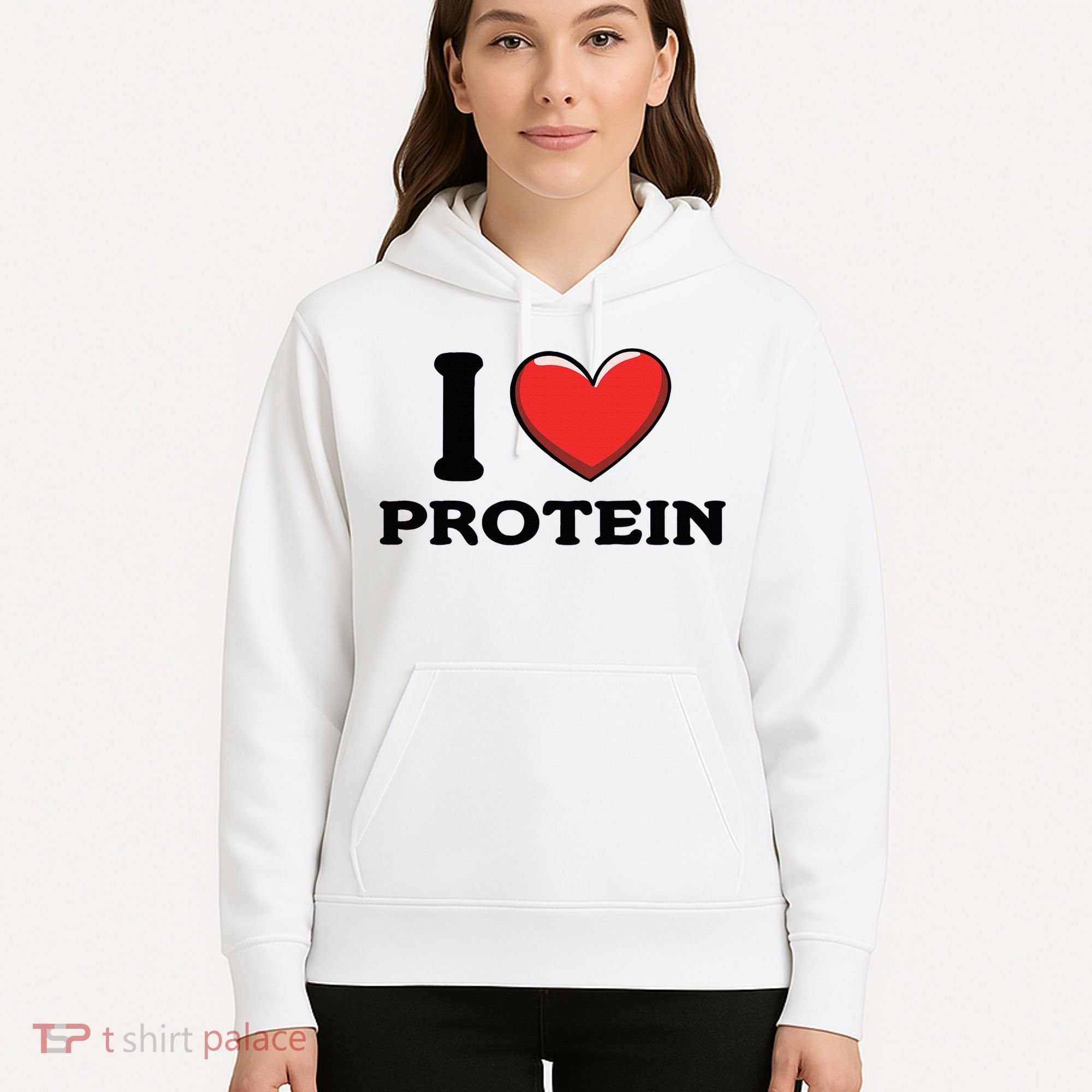 I Love Protein Funny Gym Workout Hoodie