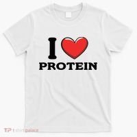 I Love Protein Funny Gym Workout T-Shirt thumb 0
