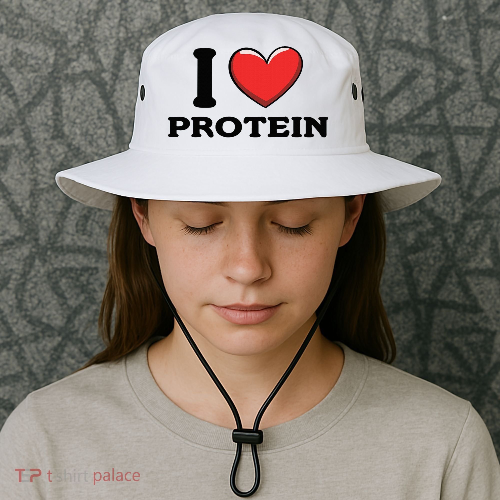 I Love Protein Funny Gym Workout Bucket Hat