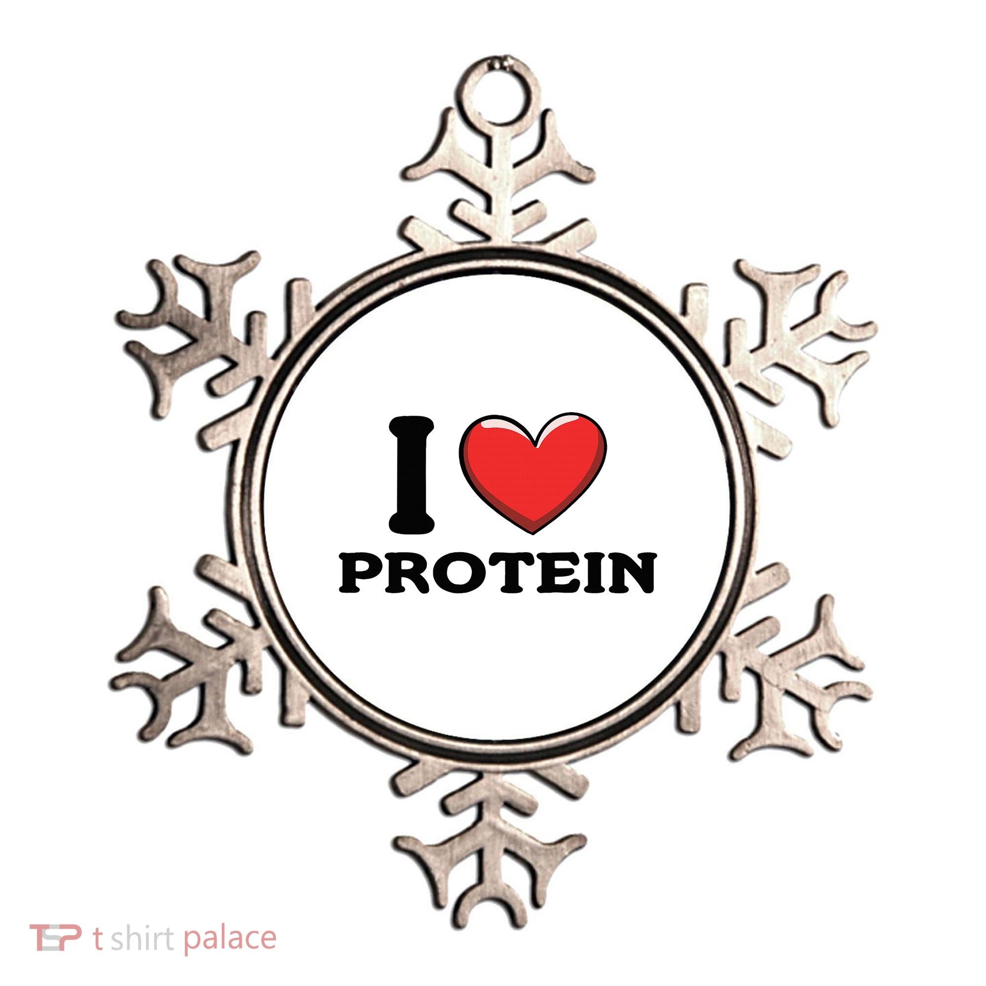 I Love Protein Funny Gym Workout Ornament