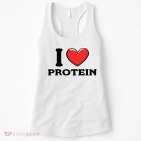 I Love Protein Funny Gym Workout Women's Tank Top thumb 0