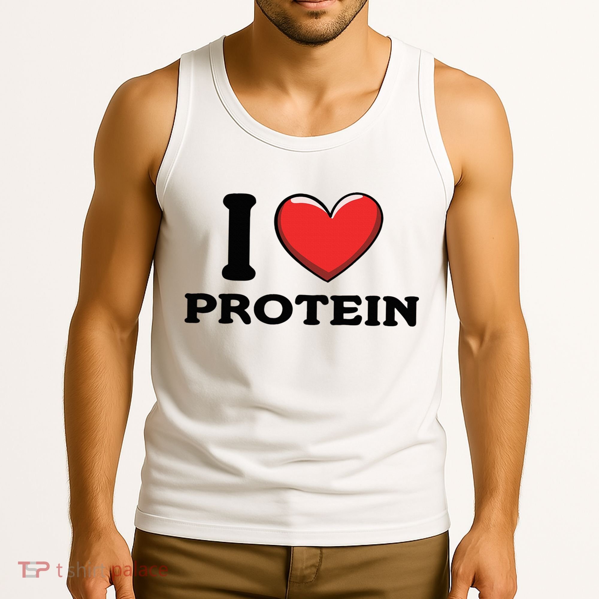 I Love Protein Funny Gym Workout Tank Top