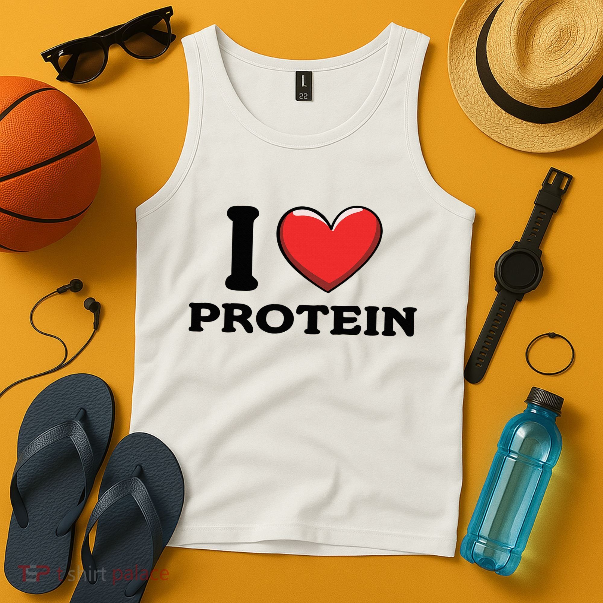 I Love Protein Funny Gym Workout Tank Top